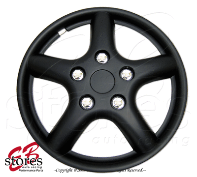#ad One Set 4pcs of Matte Black 15 inch Rim Wheel Skin Cover Hubcap 15quot; Style#028B $63.38