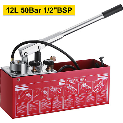 12L Hydrostatic Hydraulic Pressure Test Pump RP50 Hand Pump 1 2 Connection 50Bar $69.99
