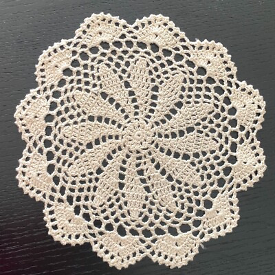 #ad 10quot; Vintage Hand Crochet Lace Doily Round Cover Flower TableclothPack Of 4 $12.00