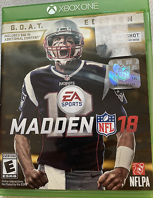 #ad Madden NFL 18 Microsoft Xbox One FREE SHIPPING $9.56