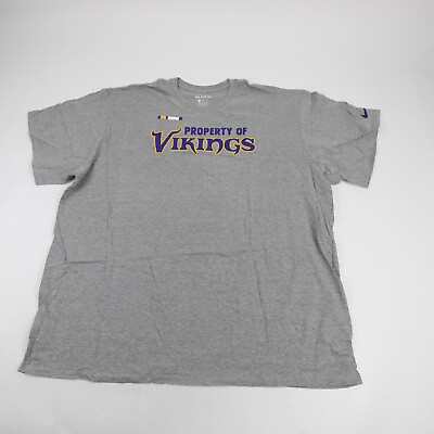 #ad Minnesota Vikings Nike Dri Fit Short Sleeve Shirt Men#x27;s Gray New $38.49