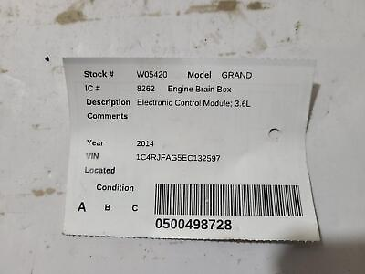 #ad Used Engine Control Module fits: 2014 Jeep Grand cherokee Electronic Control Mod $102.34