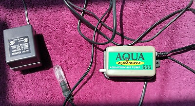 #ad Air Pump light hose fountain fish Vtg Aqua Expert 600Aquarium $24.99