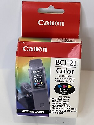 #ad CANON BCI 21 Color Printer Cartridge New In Box $7.99