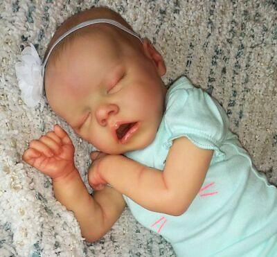 #ad 17quot; Finished Reborn Baby Doll Twin A Sleep Girl Full Vinyl Newborn Toy XMAS GIFT $68.88