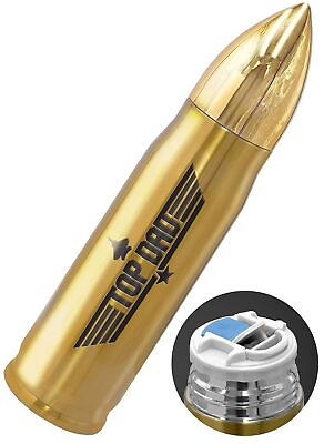 #ad Bullet Water Bottle Gift for Dad Insulated 24oz Travel Bottle “Top Dad” $24.99