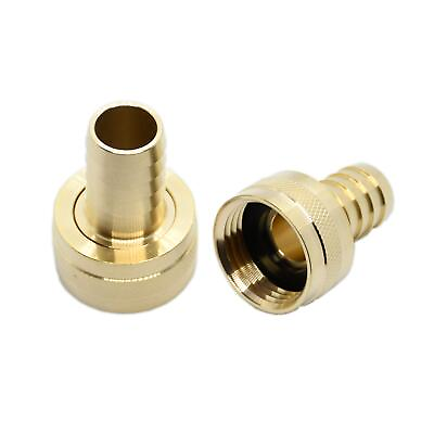 #ad 2Pcs 5 8quot; Barb x 3 4quot; Female GHT Thread Brass Garden Hose Pipe Fitting $20.62
