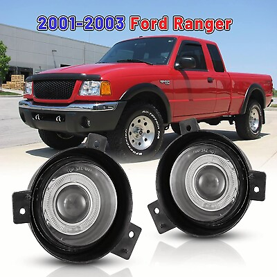 #ad For 2001 2003 Ford Ranger Fog Lights Halo Projector Lamp LeftRight W Bulbs $52.99