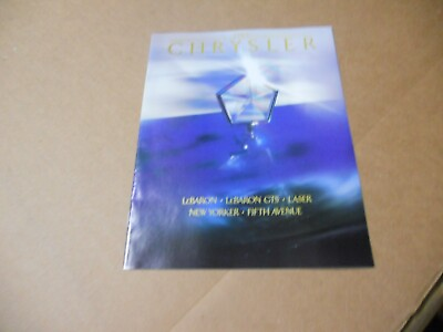 #ad NOS Original 1986 Chrysler Full Line Sales Brochure $7.95