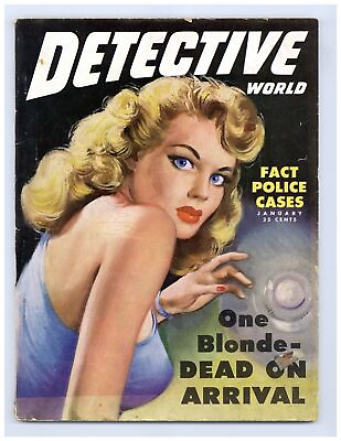#ad Detective World True Crime Magazine Vol. 8 #1 VG 1950 $25.00