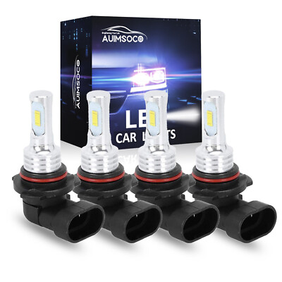 #ad 4x 9005 9006 LED Headlights Kits Hi Low Beam Lights Bulbs 6000K White 160W Combo $25.99