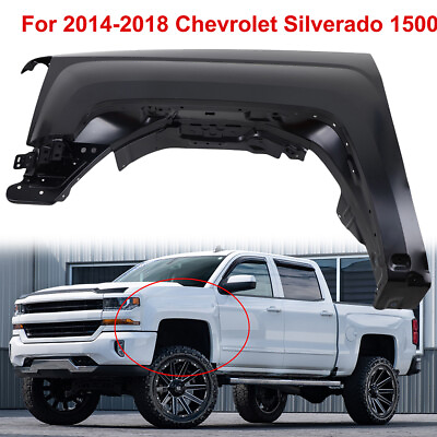 #ad 1PC Fender For 2014 2017 2018 Chevrolet Silverado 1500 Front Driver Side Steel $414.00