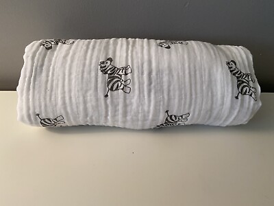 #ad Swaddle Designs Muslin Baby Swaddle Blanket Super Soft Cotton Zebra EUC $13.34