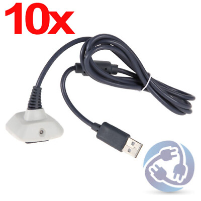 #ad 10X White USB Play N Charging Cable Cord for Xbox 360 Wireless Controller $35.99