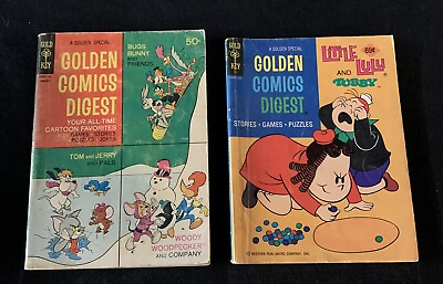 #ad LOT of 2 Vintage 1971 amp; ‘75 Gold Key GOLDEN COMICS DIGEST Books ##x27;s 15 amp; 46 $5.00