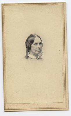 #ad Antique CDV circa 1860s Civil War Era Photo Portrait of Woman by R.S. De LaMater $22.95
