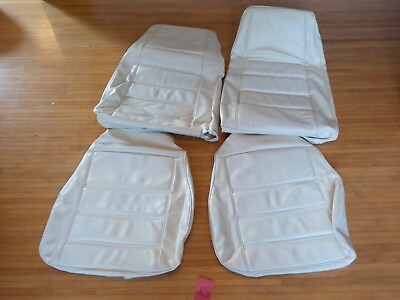 #ad 1971 1973 MUSTANG HIGH BACK FRONT ONLY CAR SEAT COVERS WHITE $398.00