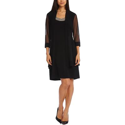 #ad Ramp;M Richards Womens 2PC Embellished Cocktail And Party Dress Petites BHFO 8391 $23.99