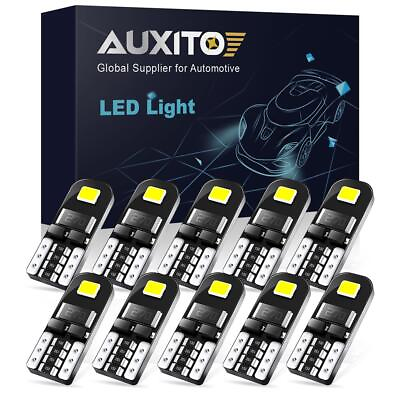 T10 LED License Plate Light Bulbs 6000K Super Bright White 168 2825 194 AUXITO $7.99