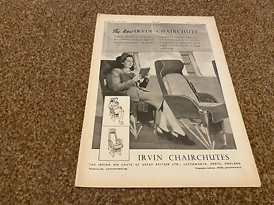 #ad AC30 ADVERT 11X8 THE NEW IRVIN CHAIRCHUTES LETCHWORTH GBP 8.99