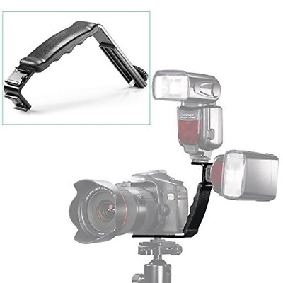 #ad L Shape Flash Bracket Holder For Flash light Camera DV Camcorder With Hot Shoe $8.23