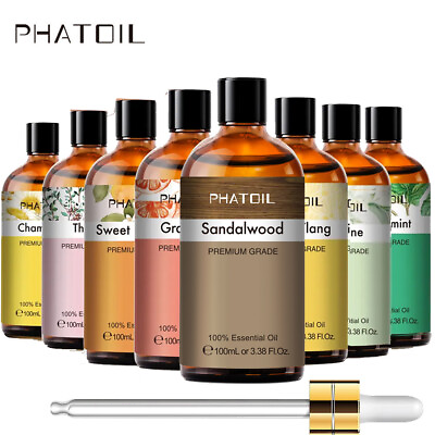 #ad PHATOIL 100% Pure Essential Oil 100ml Aromatherapy Oils for Diffuser Humidifier $11.99