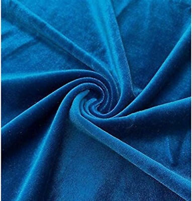 #ad Indian Women Dressmaking Solid Fabric Sewing Velvet 4YD Blue Material 54quot;W Tunic $17.99