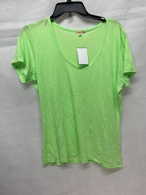 #ad Sundry T shirt Size 3 Neon Green Scoop Neck Oversized $14.00