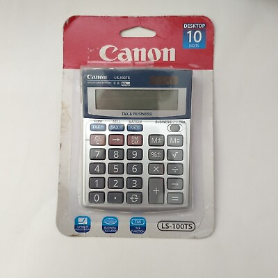 #ad Scuffed Read Canon 10 Digit Tax amp; Business Calculator Solar Battery Dual Power $9.99