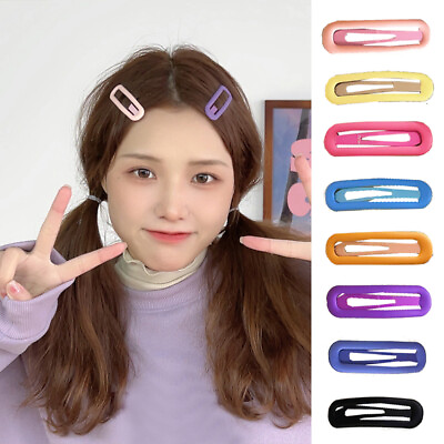 #ad 3Pcs Candy Color Hairpins Snap Hair Clip Kids Girl Barrettes BB Clips Sweet Gift C $1.07