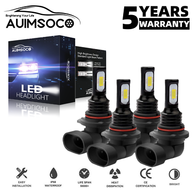 #ad #ad 9005 9006 LED Headlights Kit Combo Bulbs 8000K High Low Beam Super Bright White $24.99