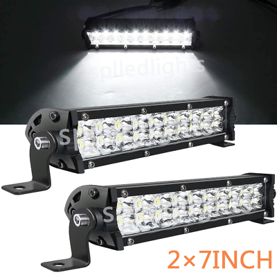 #ad #ad 2x 7inch led light bar Spotlight 60W light bar off road led Work Lights 24V 12V $25.55