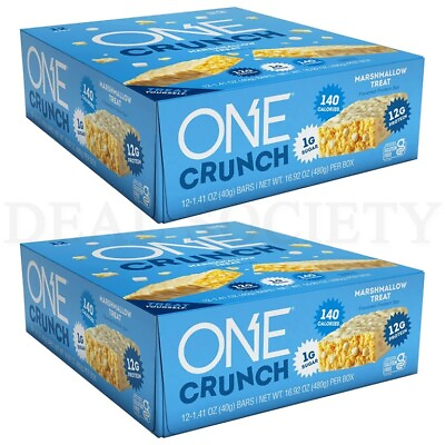 #ad ONE Protein Bars CRUNCH Marshmallow Treat 12 Count Each Lot of 2 $29.99