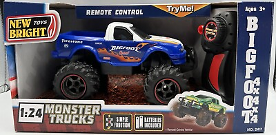 #ad Monster Trucks Big Foot 4x4Simple Function RC New Bright 1:24 Scale New In Box $29.90