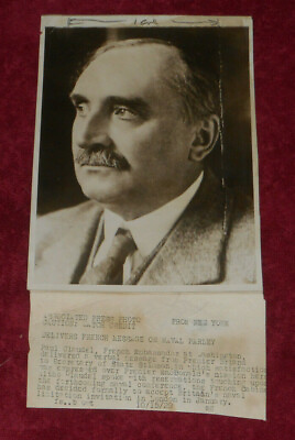 #ad 1929 Press Photo French Ambassador In Washington DC Paul Claudel $7.73