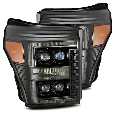 #ad For 11 16 Ford Super Duty Nova Alpha Black LED Projector Headlight Headlamp $960.00