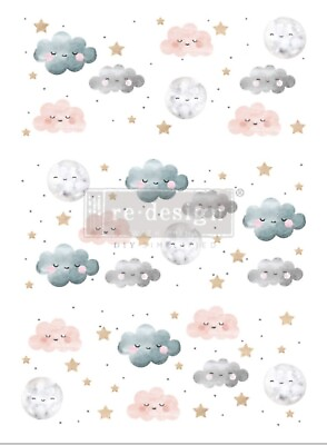 #ad Redesign With Prima Sweet Lullaby Decor Transfer Child#x27;s Decor Clouds Decal $31.00