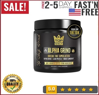 #ad Top Shelf Alpha Grind Instant Maca Coffee Brain Booster Nootropic Clarity Focus $53.55