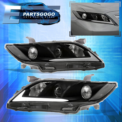 #ad For 07 08 09 Toyota Camry Replacement Black LED DRL Projector Headlights Lamps $196.99