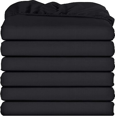 #ad Pack of Fitted Sheets Microfiber Deep Pocket Brushed Velvety Utopia Bedding $149.99