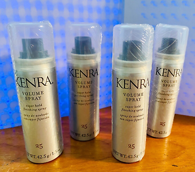 #ad KENRA #25 Volume Super Hold Finishing Hair Spray Travel Size 1.5 oz Lot of 4 $22.95