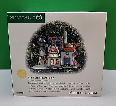 #ad Department 56 Lighted quot;Real Plastic Snow Factoryquot; North Pole Series 56403 $63.00