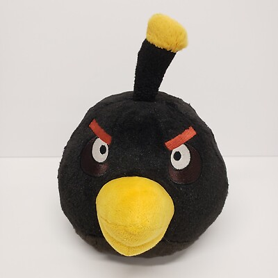 #ad Commonwealth 9quot; Angry Birds Black Bomb Bird No Sound 2012 Plush $9.99