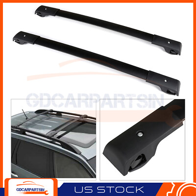 #ad #ad For 2009 2013 Subaru Forester Roof Rack Cross Bars Black Luggage Aluminum Rails $62.99