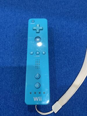 #ad Official OEM Nintendo Wii Remote Blue Controller $17.99