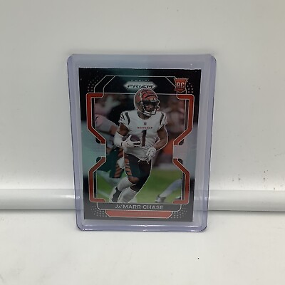 #ad Ja#x27;Marr Chase 2021 Chronicles Prizm Black Silver Rookie Card Bengals RC MS $34.10