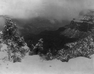 #ad Around 1900 Grand Canyon Old Photo Winter Snow New Reproduction Picture $24.95