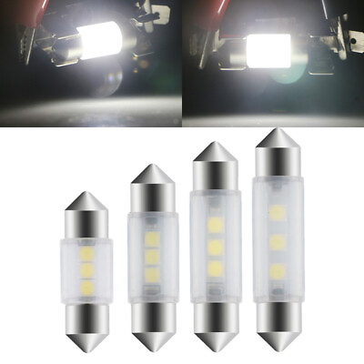 #ad 10Pcs C5W Festoon 3030 3SMD LED Interior Door Cargo Trunk Dome Light Bulbs 12V $13.78