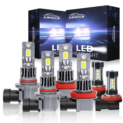 #ad For Honda Accord EX L 2.4L 2008 2015 LED Headlight High Low Fog Light Bulbs Kit $79.99