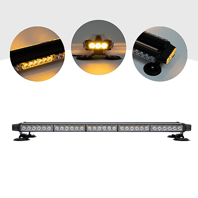 #ad 66 LED Emergency Light Bar Rooftop Double Side Strobe Warning Light Amber 12V $61.44